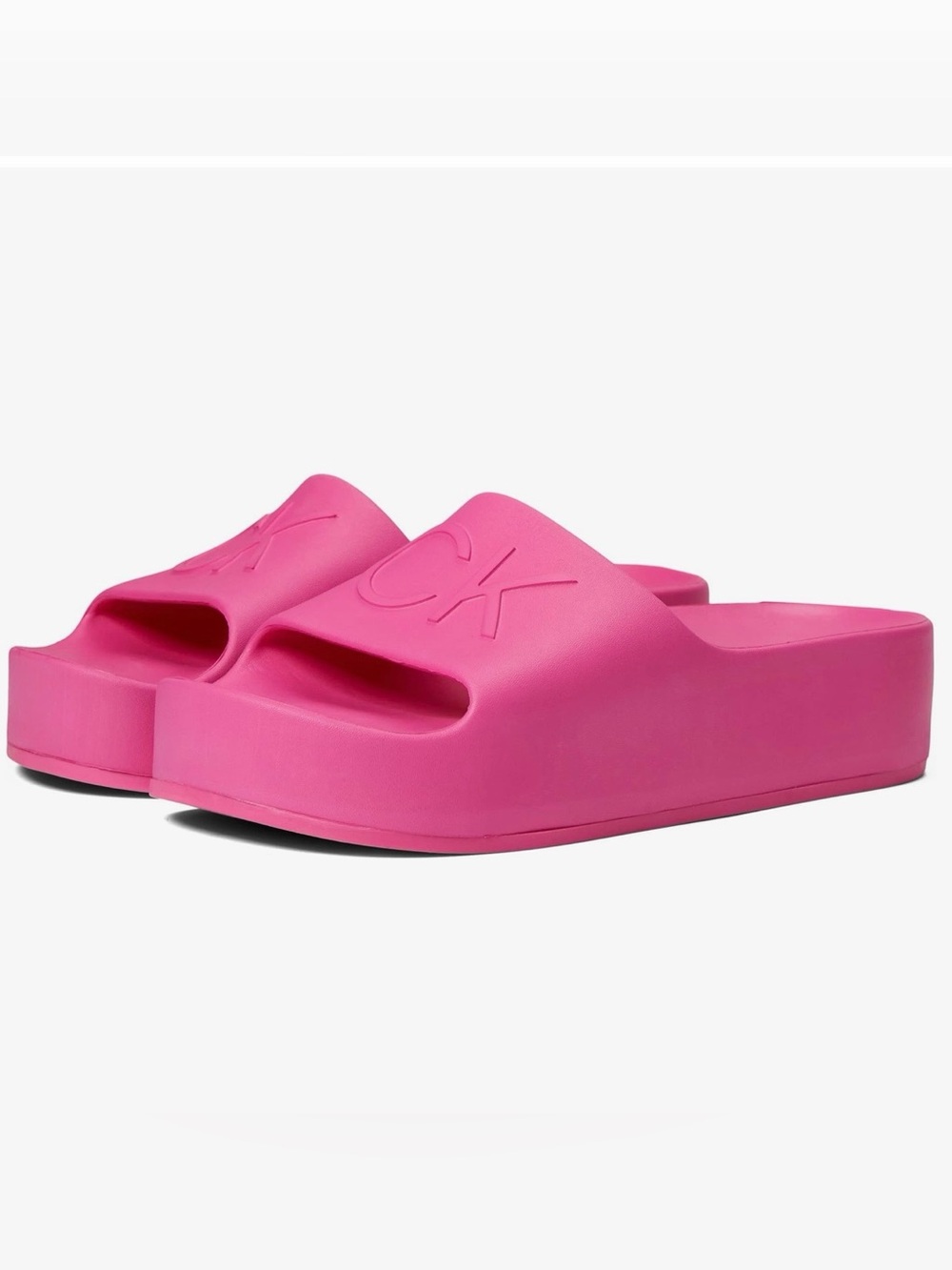 Calvin Klein Hot Pink Holy Platform Slides